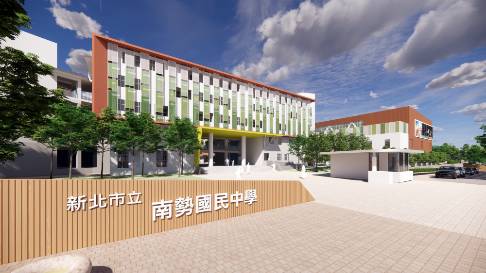 《圖說》南勢國中校舍新建工程目前進度正常，整體工程包括9棟建築物，完工後將提供普通教室36間、資源班教室6間、專科教室28間、幼兒園8班及各項配套設施。〈工務局提供〉